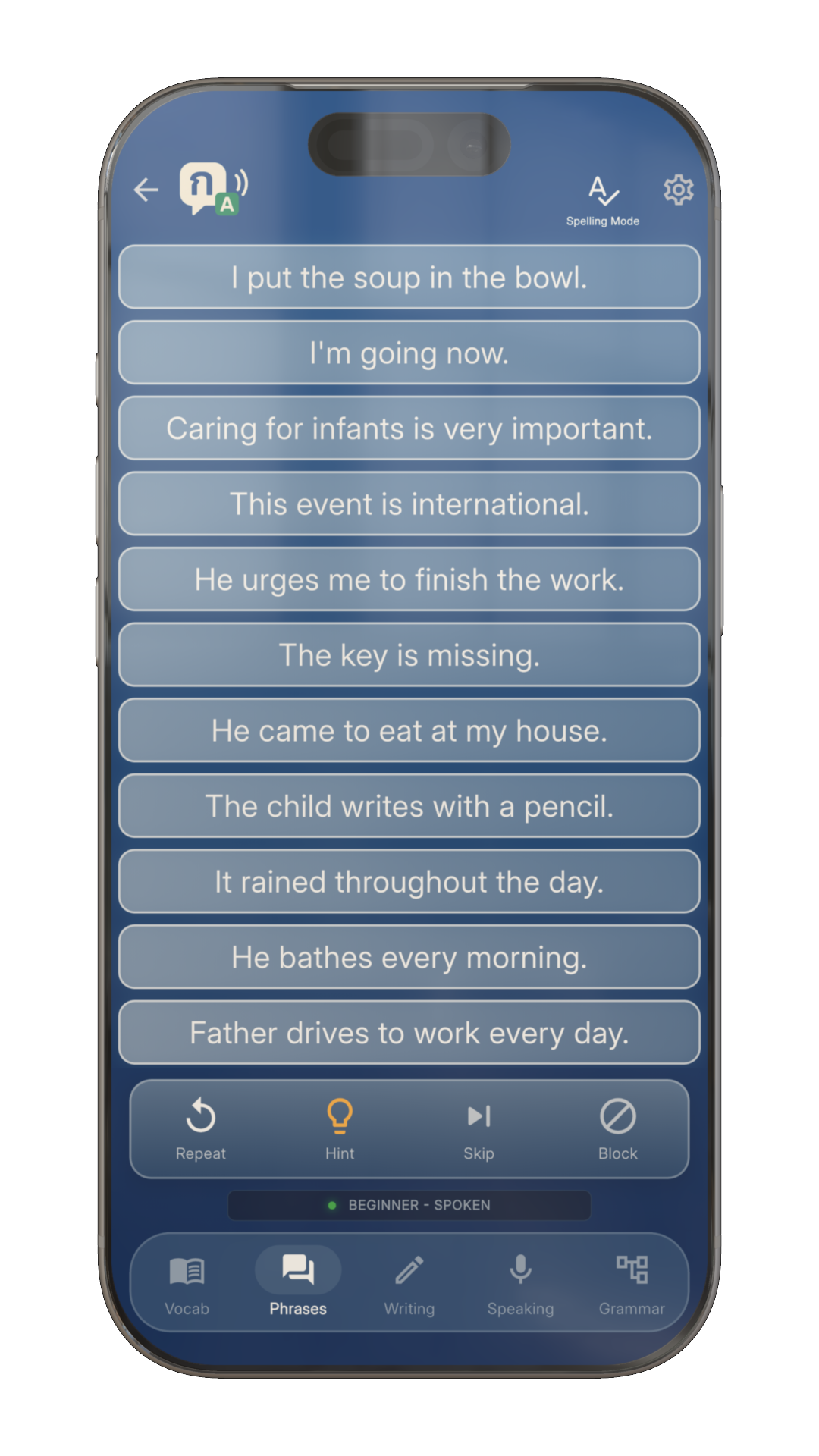 Phrases Mode